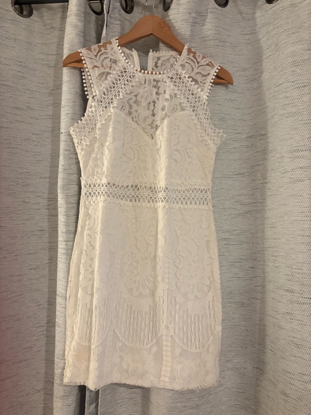Sleeveless White Lace Fit & Flare Dress